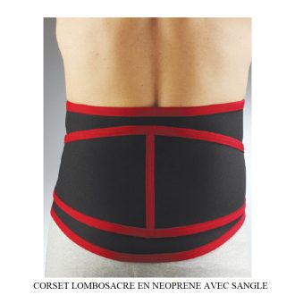 CORSET LOMBOSACRE EN NEOPRENE AVEC SANGLE