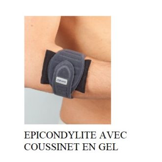 BANDAGE EPICONDYLITE AVEC COUSSINET EN GEL