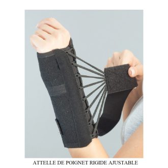 ATTELLE DE POIGNET RIGIDE AJUSTABLE