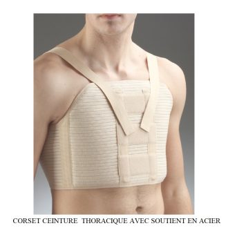 CORSET CEINTURE  THORACIQUE AVEC SOUTIENT EN ACIER