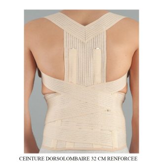 CEINTURE DORSOLOMBAIRE 32 CM RENFORCEE