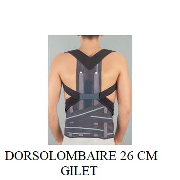 CEINTURE DORSOLOMBAIRE 26 CM GILET