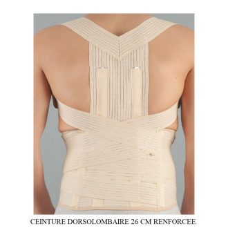 CEINTURE DORSOLOMBAIRE 26 CM RENFORCEE