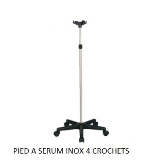 PIED A SERUM INOX 4 CROCHETS
