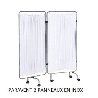 PARAVENT 2 PANNEAUX EN INOX