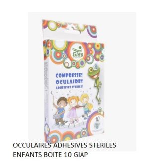 COMPRESSES OCCULAIRES ADHESIVES STERILES  ENFANTS BOITE 10 GIAP