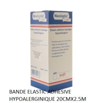 BANDE ELASTIC ADHESIVE HYPOALERGINIQUE 20CMX2.5M