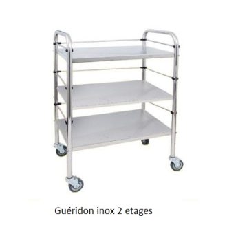 GUÉRIDON INOX 3 ÉTAGES