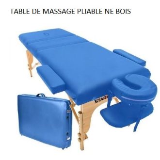 TABLE DE MASSAGE PLIABLE EN BOIS AVEC SAC DE TRANSPORT