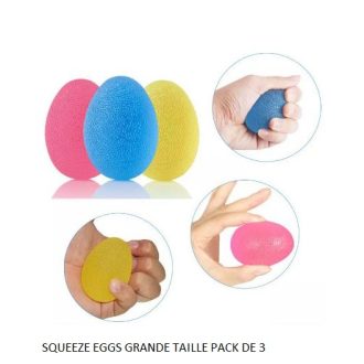 SQUEEZE EGGS GRANDE TAILLE PACK DE 3