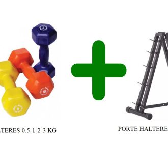 SERIE 4 PAIRES HALTERES AVEC SUPPORT