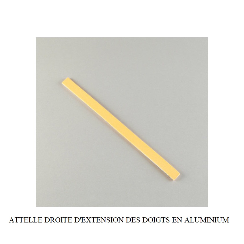ATTELLE DROITE D'EXTENSION DES DOIGTS EN ALUMINIUM