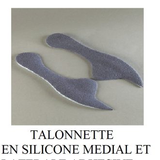TALONNETTE EN SILICONE MEDIAL ET LATERALE (Adhésive)