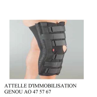 ATTELLE D'IMMOBILISATION ZIMMER GENOU