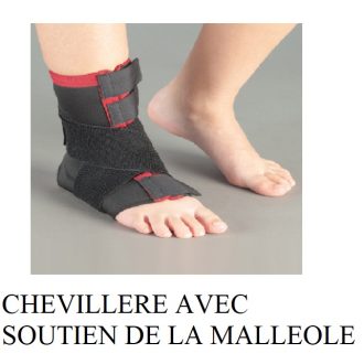 CHEVILLIERE AVEC SOUTIEN DE LA MALLEOLE