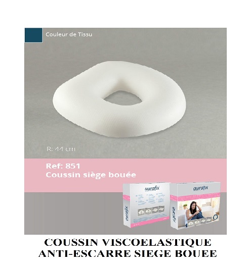 COUSSIN VISCOELASTIQUE ANTI-ESCARRE SIEGE BOUEE