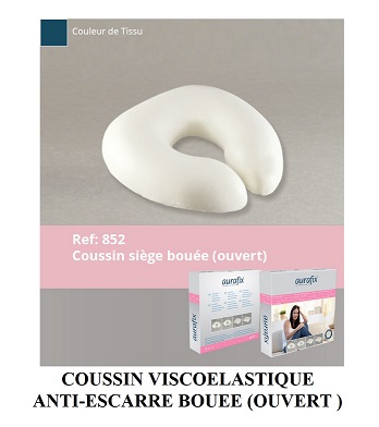 COUSSIN VISCOELASTIQUE ANTI-ESCARRE BOUEE (OUVERT )