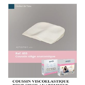 COUSSIN VISCOELASTIQUE POUR SIEGE ANATOMIQUE