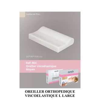 OREILLER ORTHOPEDIQUE VISCOELASTIQUE L   ( LARGE )