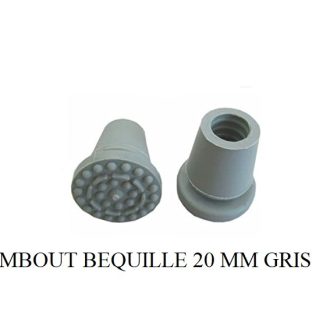 EMBOUT BEQUILLE 20 MM GRIS