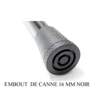 EMBOUT DE CANNE 16 MM NOIR