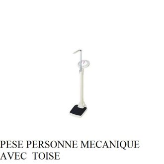 PESE PERSONNE MECANIQUE EN ABS AVEC TOISE