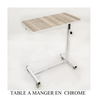 TABLE A MANGER EN CHROME