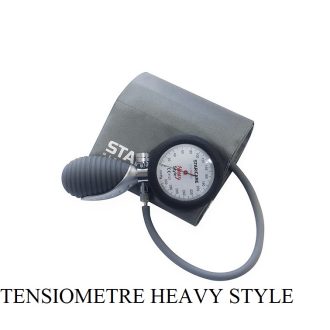 TENSIOMETRE HEAVY STYLE AVEC BRASSARD VELCRO COTON MANOMETRE PIVOTANT ET ANTI CHOC
