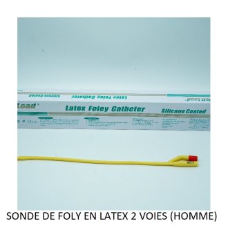 SONDE DE FOLY EN LATEX 2 VOIES  FR 20  HOMME